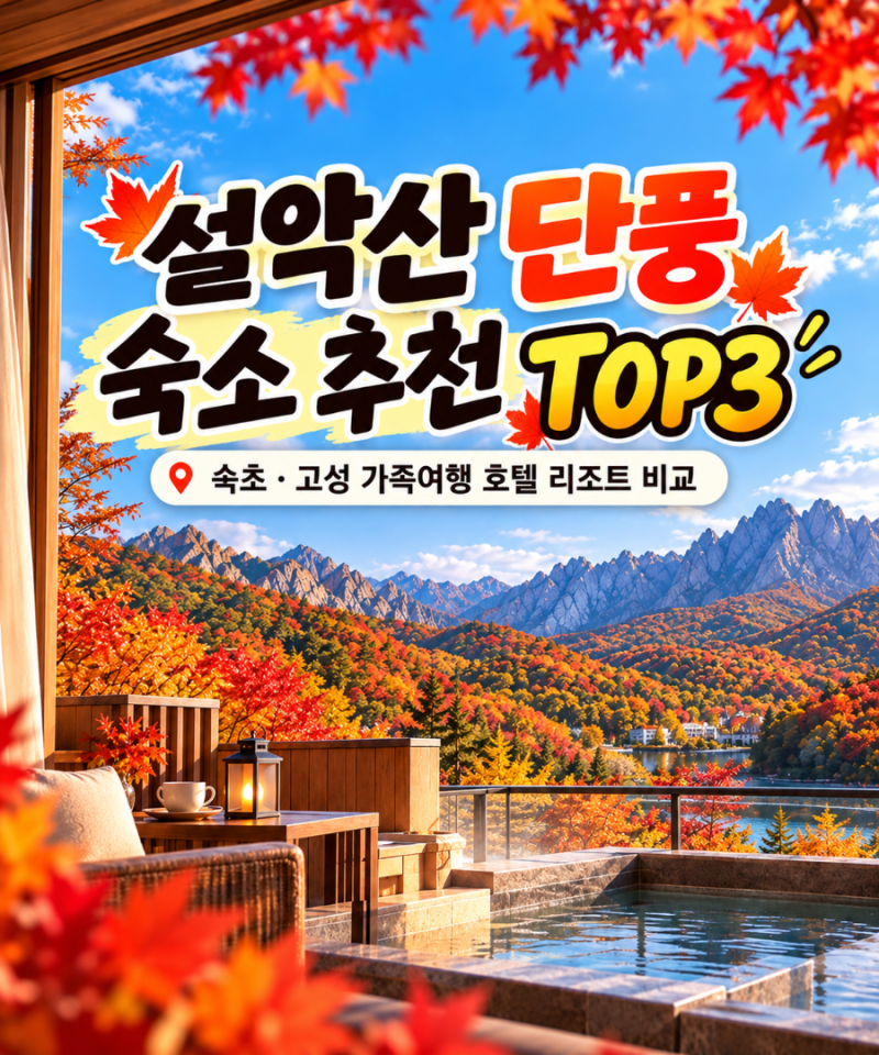 설악산 국립공원 근처 단풍 숙소 추천 TOP3 , 속초 고성 가족여행 호텔 리조트 비교