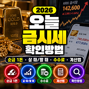 오늘 금시세 확인방법｜순금 1돈 살 때·팔 때 가격과 수수료 차이