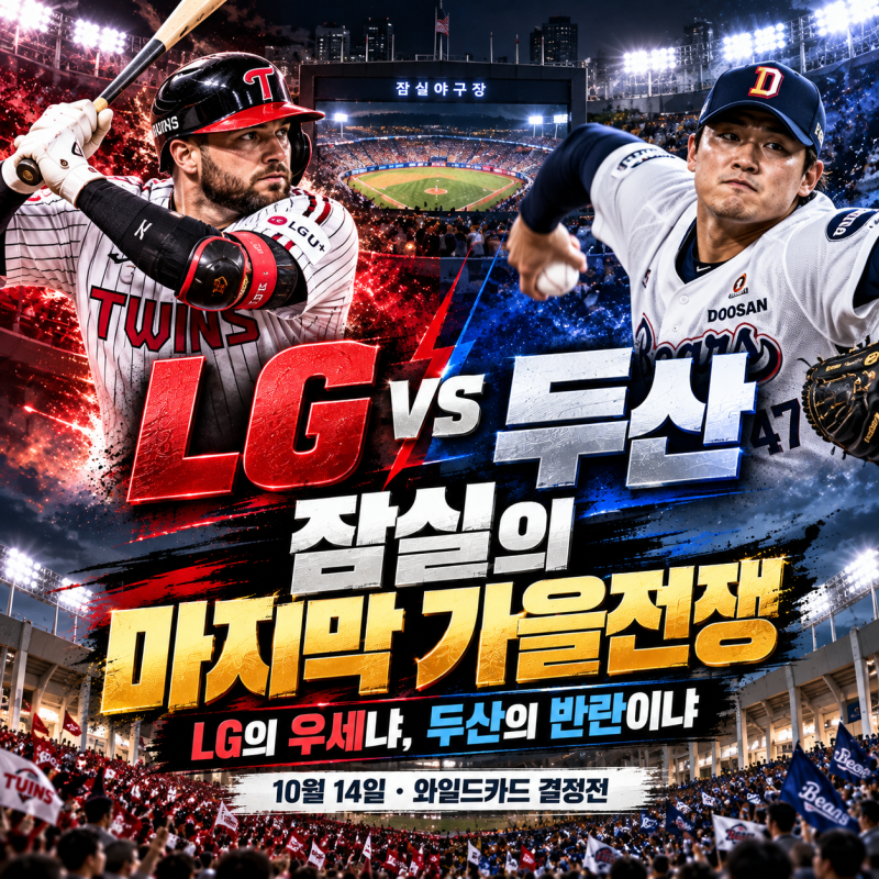 LG vs 두산, 잠실의 마지막 가을야구! 11승 4패의 LG가 유리할까, 두산의 업셋이 일어날까?