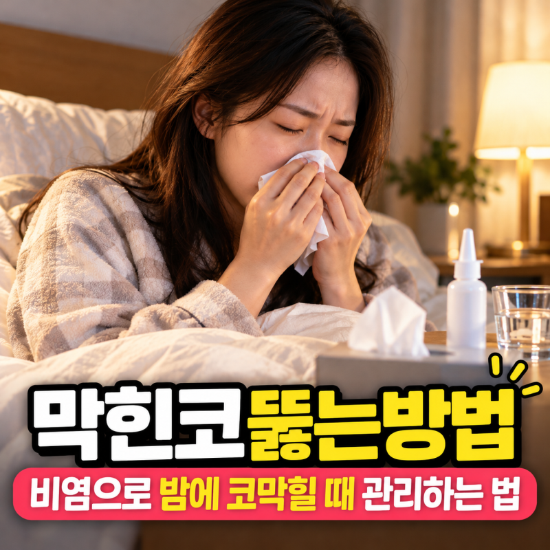 막힌 코 뚫는방법 비염으로 밤에 코막힐 때 관리하는 법