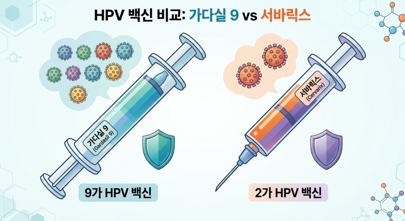 가다실9 맞기 전 고민된다면? 가다실4가·서바릭스 차이부터 HPV 백신 비교까지