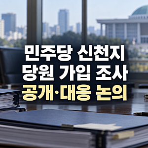 더불어민주당 신천지 당원 가입 조사 완료…결과 공개·후속 대응 논의
