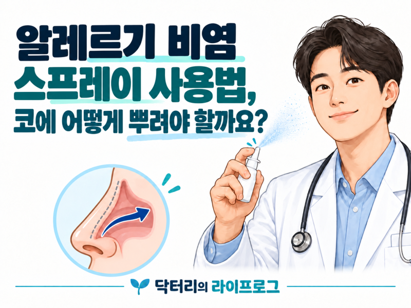 알레르기 비염 스프레이 사용법, 코에 어떻게 뿌려야 할까요?