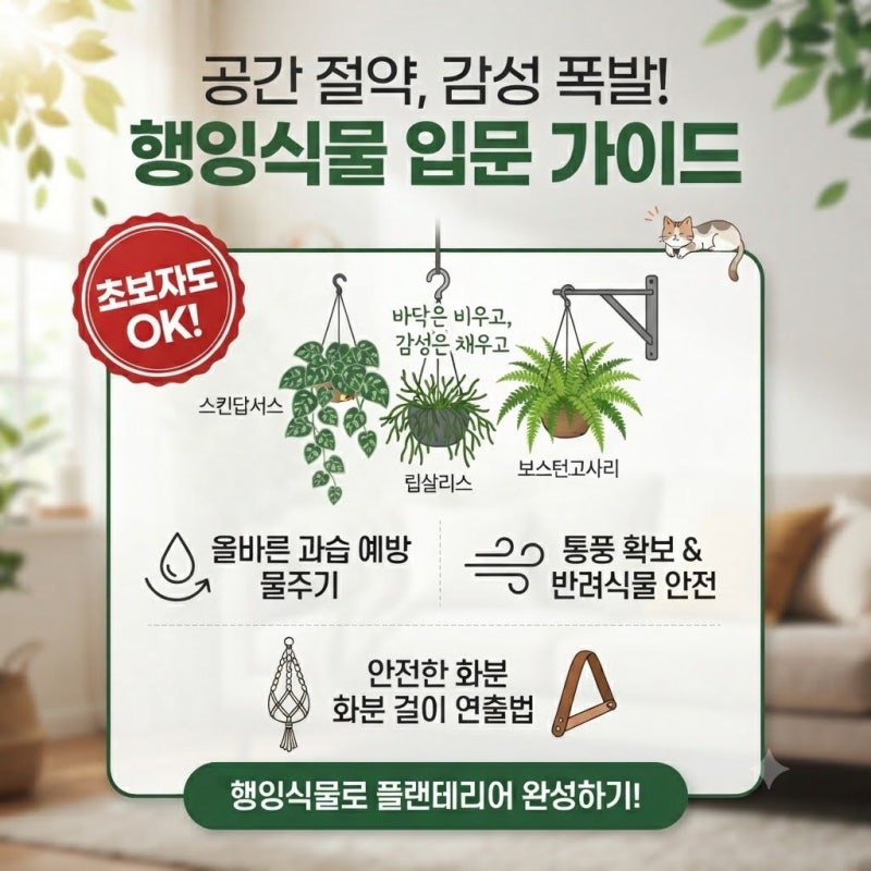 행잉식물 인테리어 가이드: 뜻부터 키우기 쉬운 종류, 화분 걸이, 물주기 팁