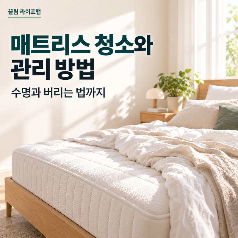 매트리스 청소와 관리 방법, 수명과 버리는 법까지