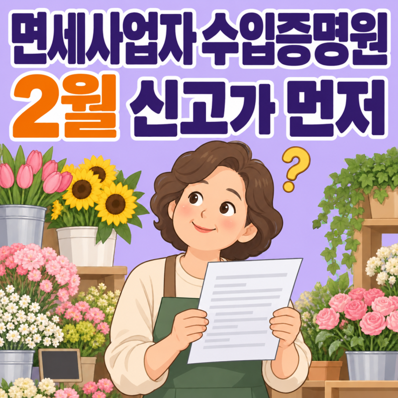 면세사업자 수입증명원, 2월 신고가 먼저