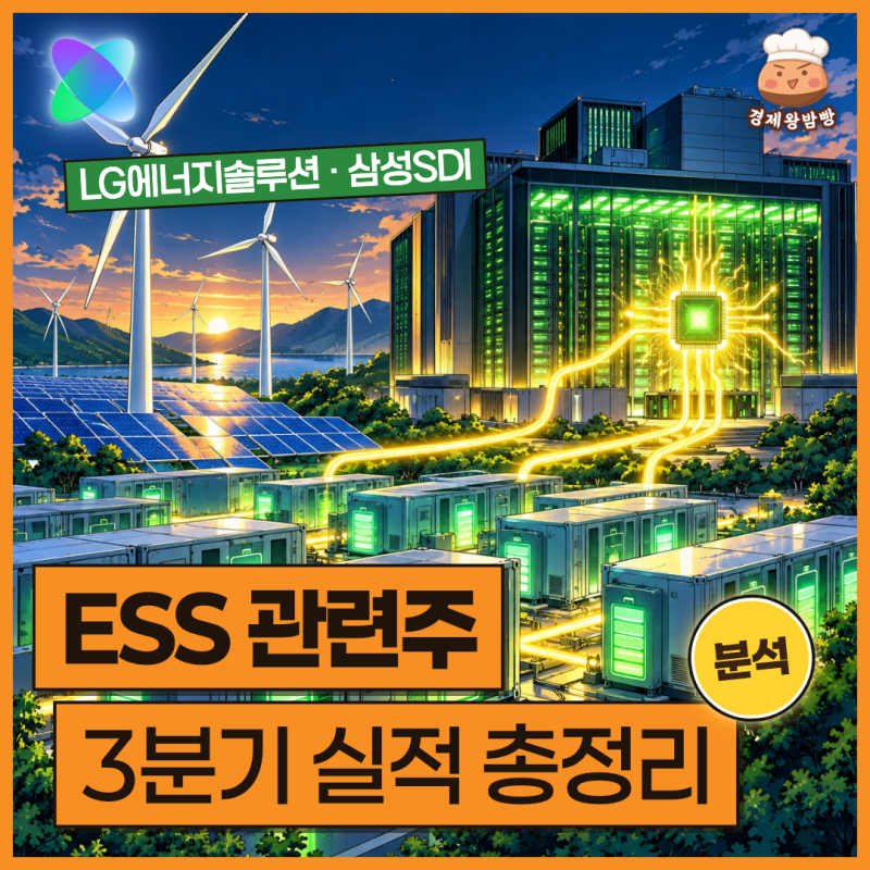 ESS 관련주 LG에너지솔루션 삼성SDI, 3분기 실적 전망 총정리
