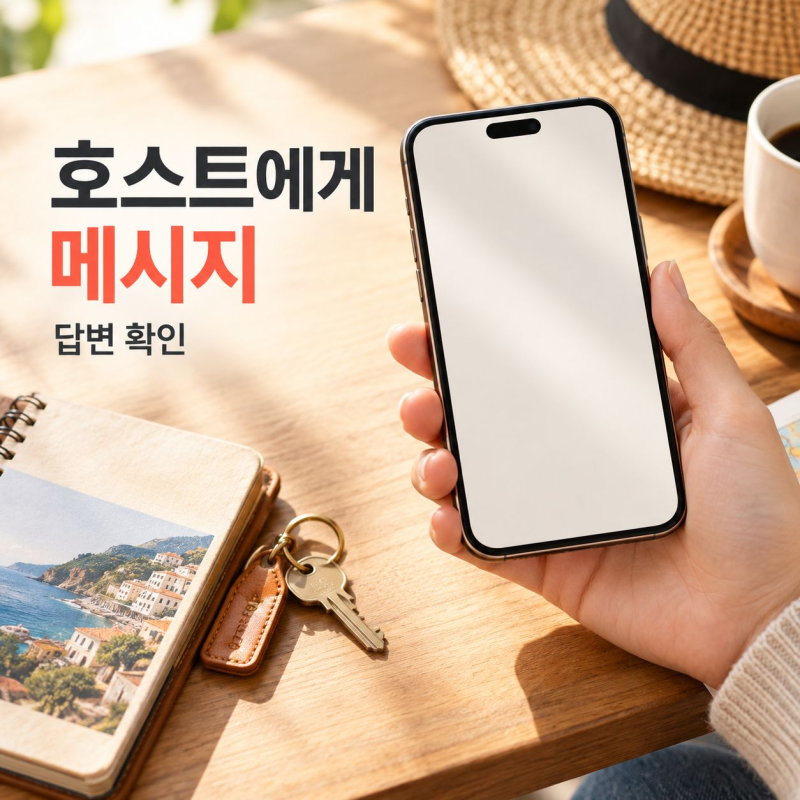 에어비앤비 호스트에게 메시지 보내기, 답변은 어디서 확인할까