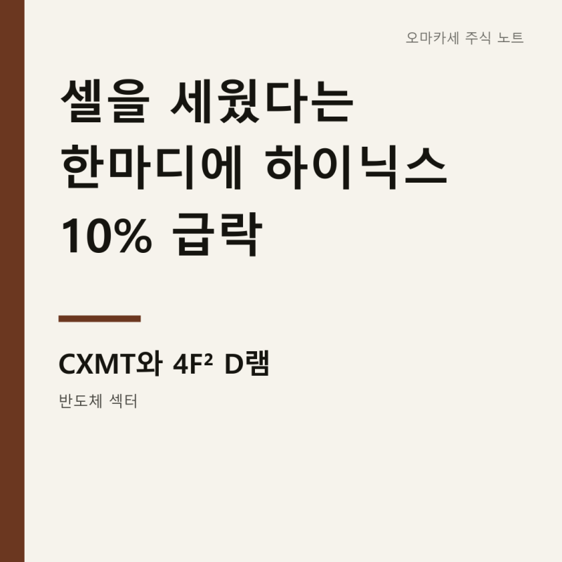CXMT 쇼크로 배우는 D램 - 4F² 구조가 뭐길래 삼성전자·SK하이닉스가 급락했나, 중국 D램이 공....