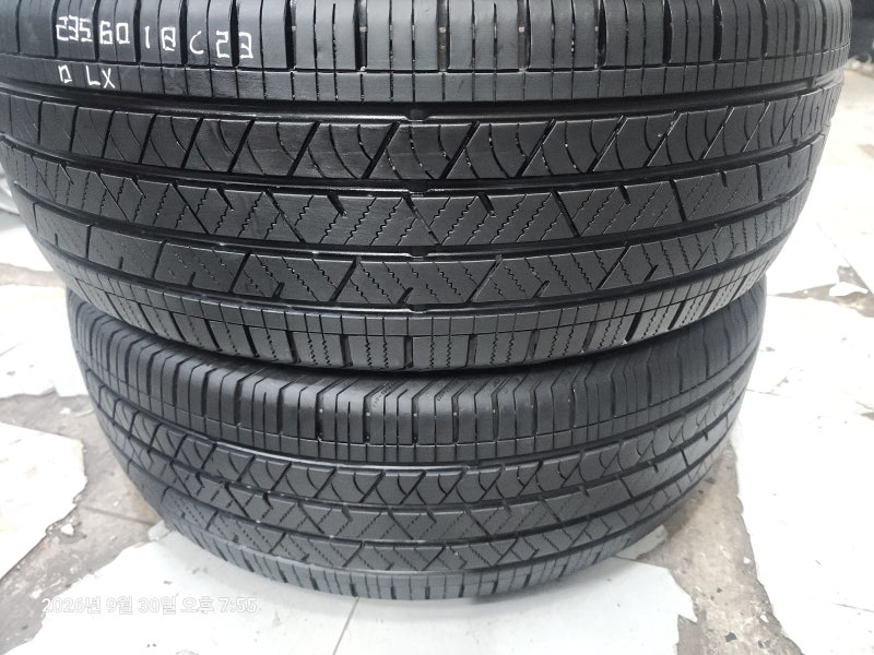 [판매] 콘티넨탈 크로스콘텍 LX SPORT 235/60R18 중고 타이어 한 대분 (4개)