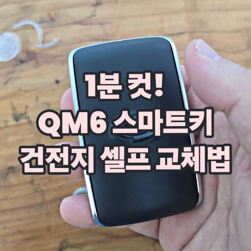 [자동차 셀프 정비] 2018년식 QM6 스마트키 건전지 교체 방법: 카드키 커버 분해 요령, 배터리 ....