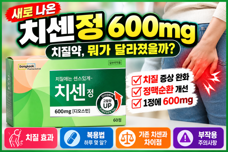 치센정 600mg 효과와 복용법, 기존 치센캡슐과 무엇이 달라졌을까?