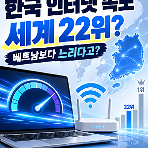 한국 인터넷 속도 세계 22위? 베트남보다 느린 이유와 속도 측정 방법
