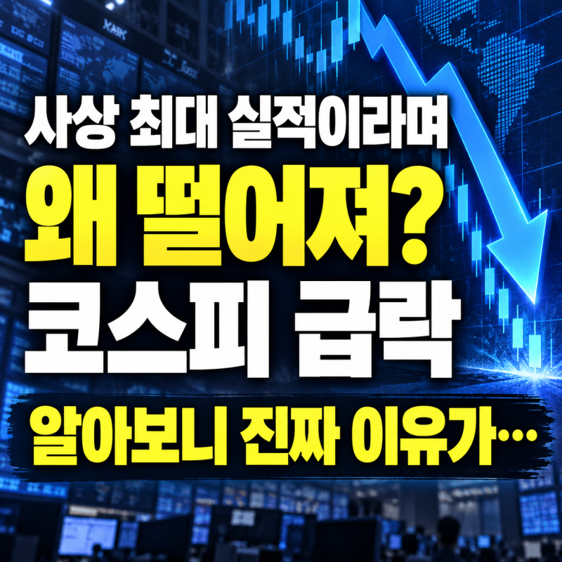 "사상 최대 실적이라며 왜 떨어져?".. 코스피 급락 알아보니 진짜 이유가