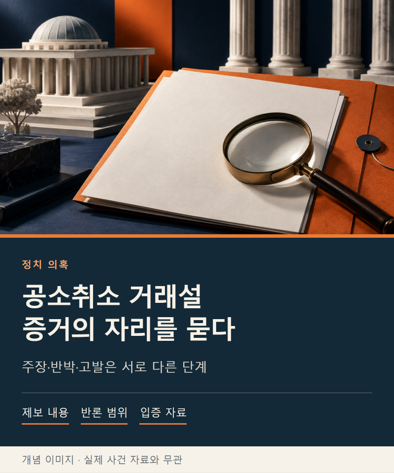 3월 공소취소 거래설의 쟁점…제보·반박·고발과 입증을 구분해야 하는 이유