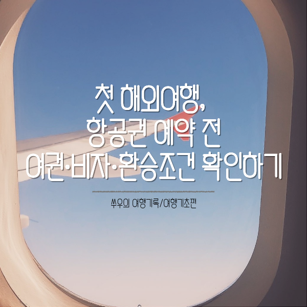 첫 해외여행, 항공권 예약 전 여권·비자·환승 조건 확인하기