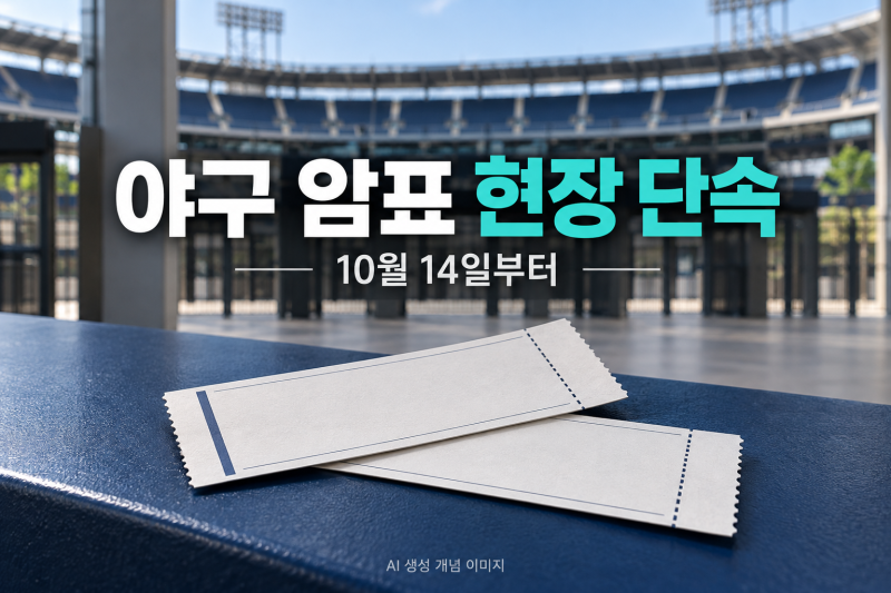 야구 암표, 10월 14일부터 현장 단속