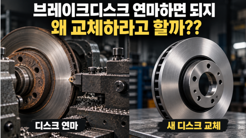 브레이크디스크 연마하면 되지 왜 교체 하라고 할까??(정비사 생각)