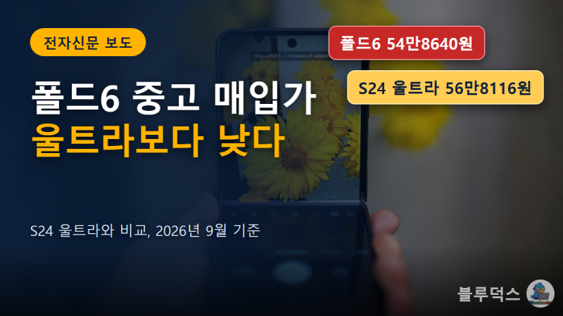 폴드6 중고 매입가가 S24 울트라보다 낮다, 중고 폴더블은 화면·힌지부터 확인
