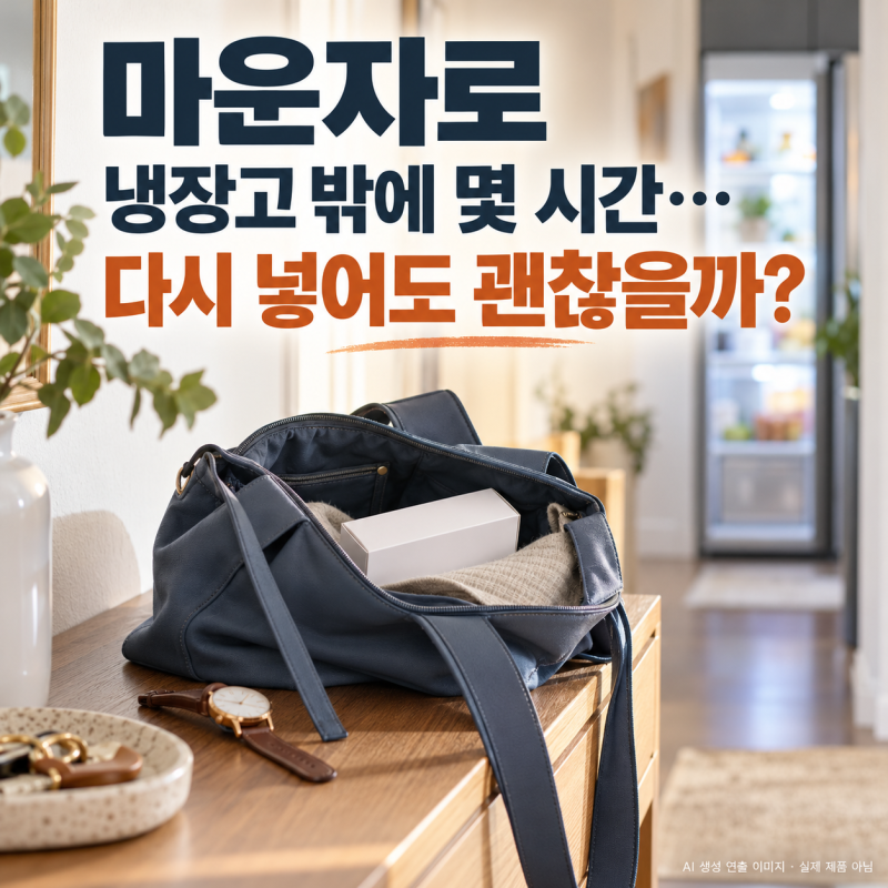마운자로 깜빡하고 실온에 뒀다면? 냉장고에 다시 넣기 전 꼭 확인하세요!
