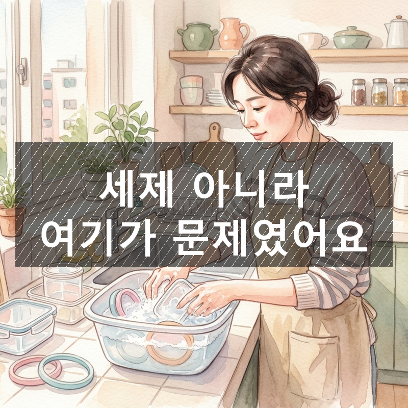 세제 탓이 아니었다.. 김치 냄새가 10분이면 빠지던 진짜 까닭