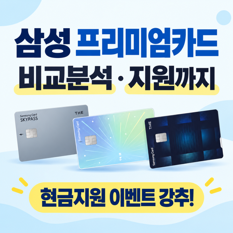 삼성 프리미엄 카드 추천 더원 스카이패스 더 id 플래티넘 혜택 비교 현금 지원