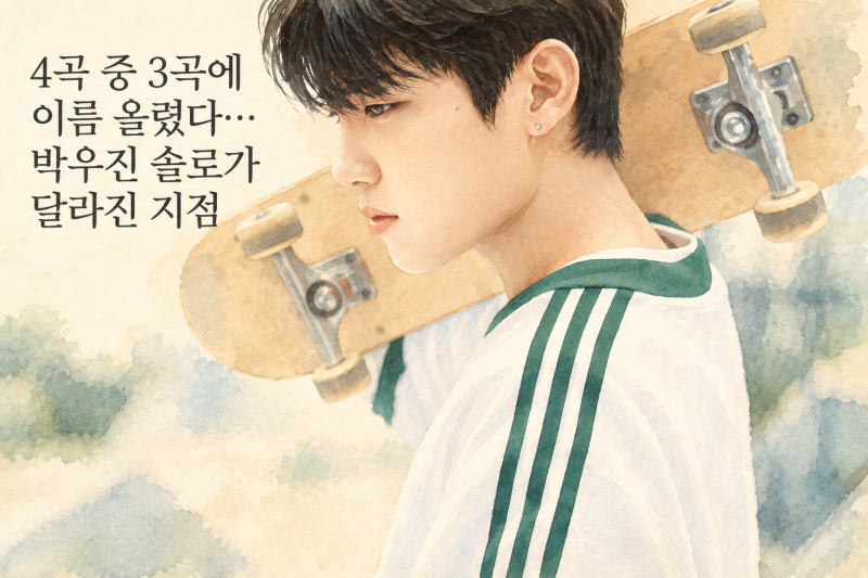 4곡 중 3곡에 이름 올렸다…박우진 솔로가 달라진 지점