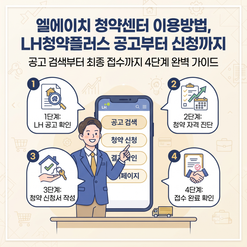 엘에이치 청약센터 이용방법, LH청약플러스 공고부터 신청까지
