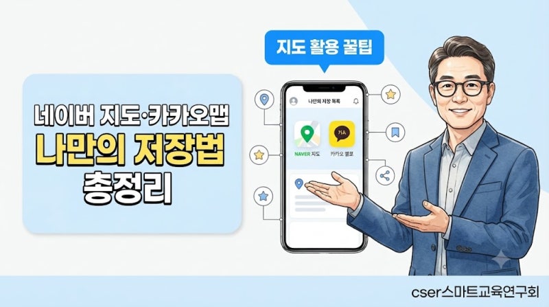스마트폰 활용 대혁신! 네이버 지도·카카오맵 나만의 저장법 총정리