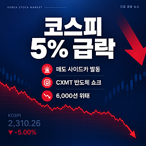 코스피 급락 매도 사이드카 발동 총정리! CXMT 중국 반도체 쇼크 원인 분석부터 투자자 대응 ....