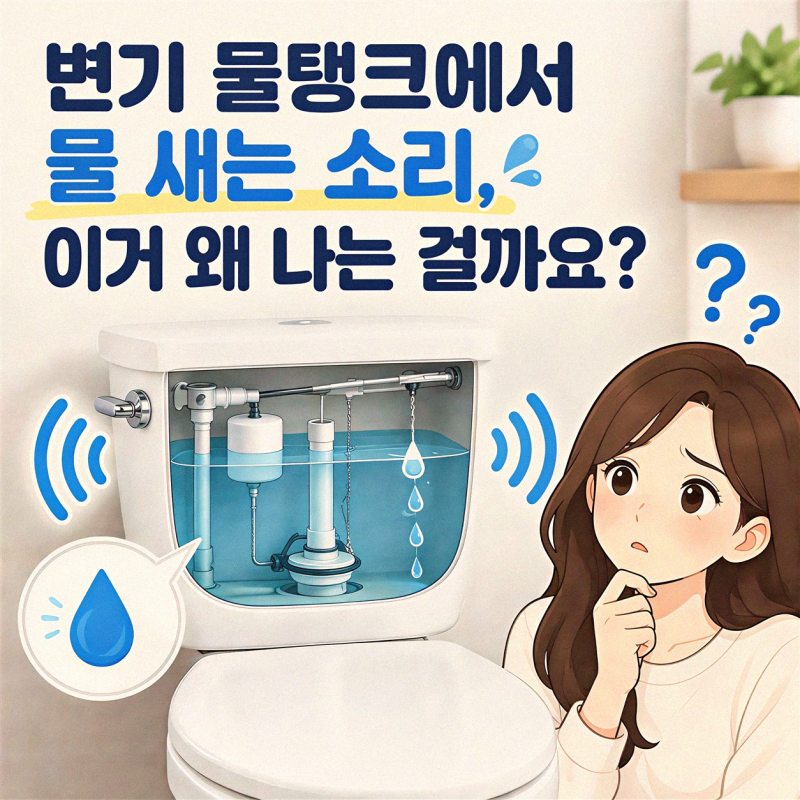 화장실 변기 물탱크에서 물새는 소리날 때 확실한 대처법
