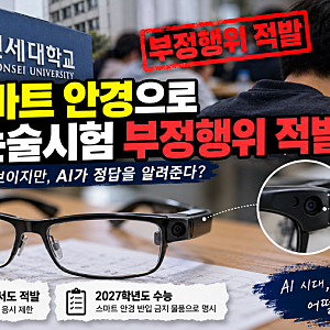 AI 스마트 안경으로 대학 논술시험 부정행위 적발!