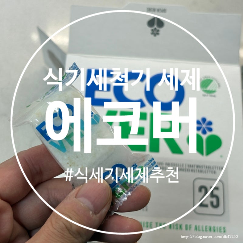 [식기세척기세제] 에코버 올인원 식세기세제추천 솔직후기