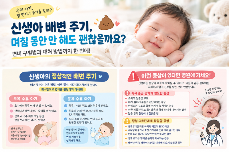 신생아 배변 주기, 며칠 동안 응가를 안 해도 괜찮을까요? 변비 구별법과 대처 방법