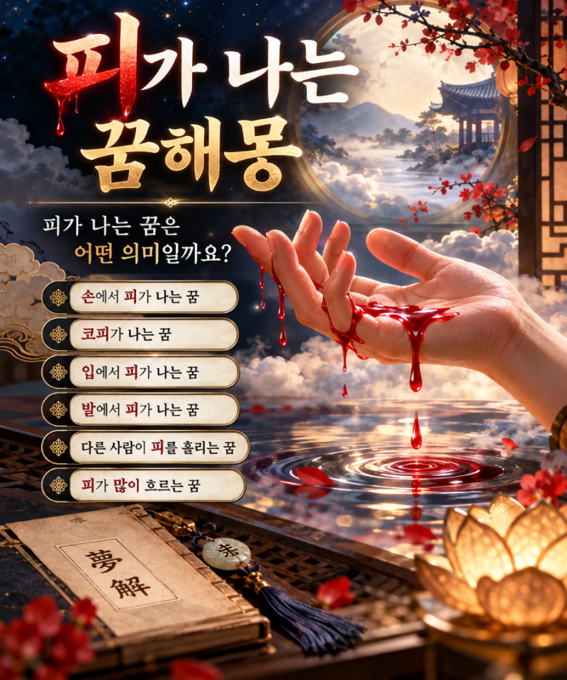 피가 나는 꿈해몽잘하는 자미원보살