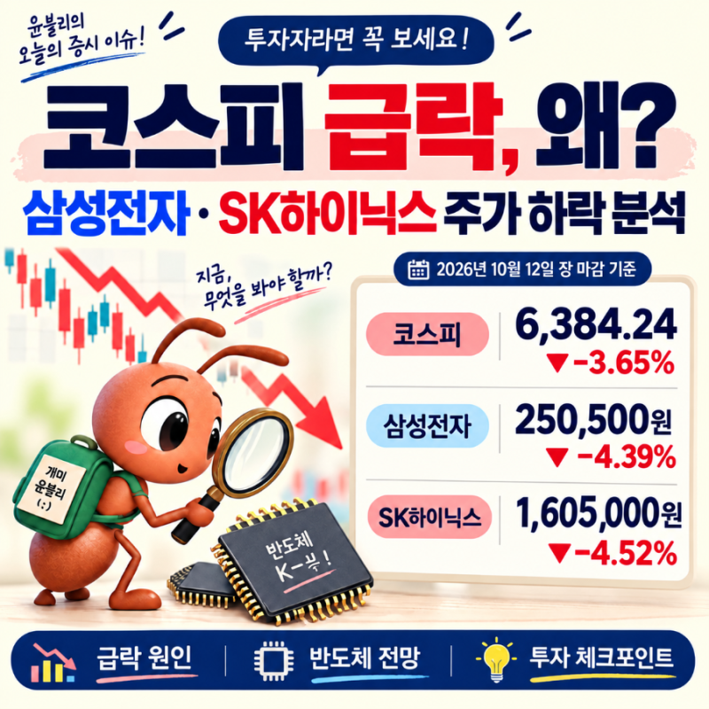 코스피 급락 이유 분석｜삼성전자·SK하이닉스 주가 하락, 반도체 전망은?