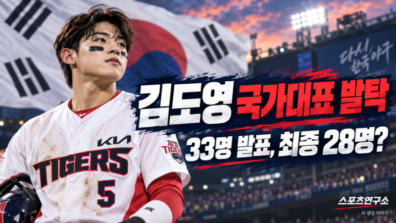 김도영 국가대표 발탁, 33명 뽑았는데 5명은 못 간다? APBC 명단에 숨은 이유