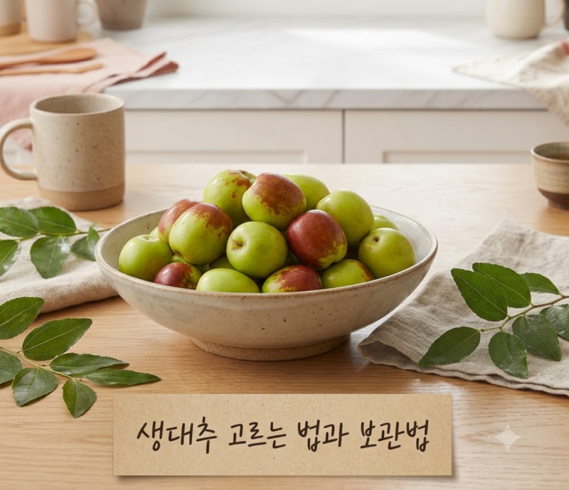 생대추 잘 고르는 법 보관 방법, 무르기 전에 냉장 냉동하는 방법까지!!