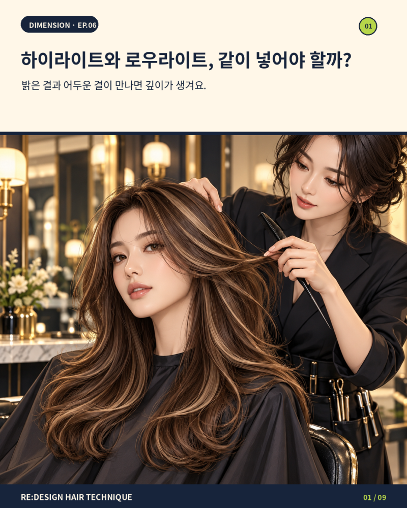하이라이트와 로우라이트, 같이 넣어야 예쁜 이유