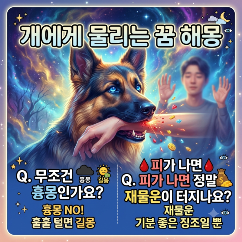 개한테 물리는 꿈해몽, 나쁜 꿈이라 믿었는데 알고 보니 기가 막힌 심리몽이네요