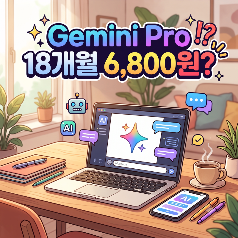 제미나이 프로(Gemini Pro) 18개월이 6,800원? 직접 써보고 솔직하게 알려드리는 장단점