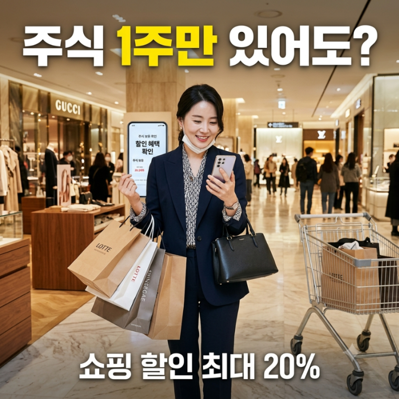 롯데쇼핑 주식 1주만 있어도 최대 20% 할인? 11월부터 달라지는 쇼핑 혜택