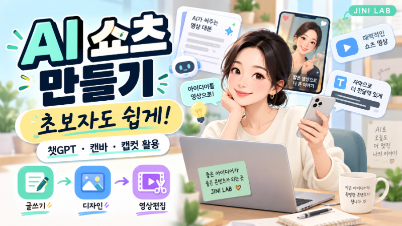 AI 쇼츠 만들기 완전 초보 가이드｜챗GPT·캔바·캡컷으로 촬영 없이 영상 만드는 방법