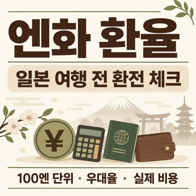 엔화 환율 850원대 일본 여행 환전 지금 해도 될까? 우대율 계산법