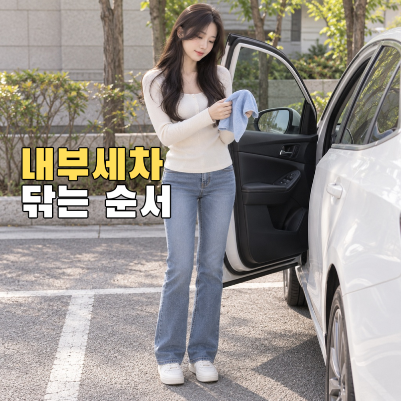 내부세차, 순서를 나눠서 했다