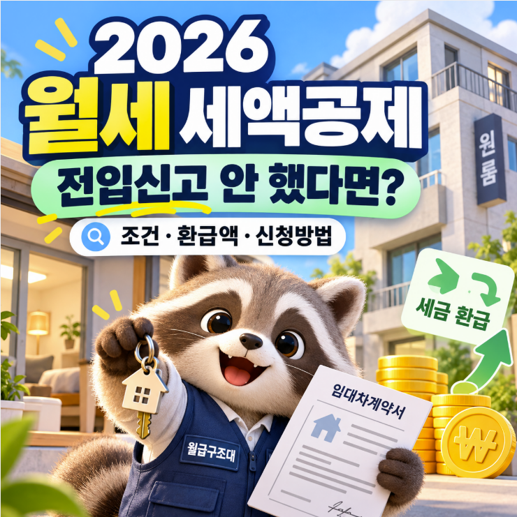 2026 월세 세액공제 조건 총정리｜전입신고 안 했다면 환급받을 수 있을까?