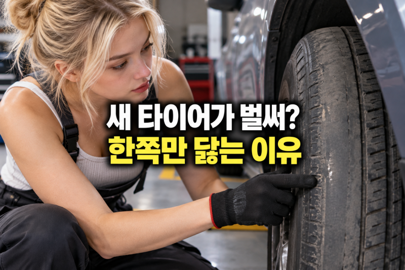 자동차 타이어 편마모, 새 타이어가 1년도 안 돼 한쪽만 닳았다면 확인할 것