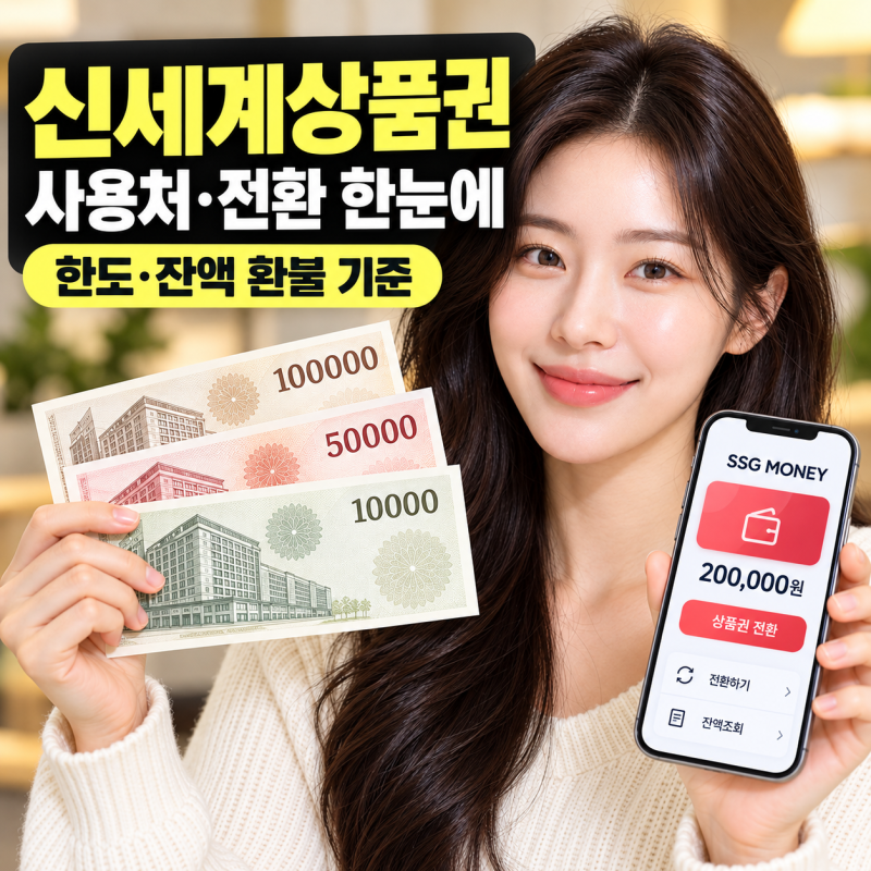 신세계상품권 사용처와 SSG MONEY 전환 방법 총정리, 한도와 잔액 환불 기준까지