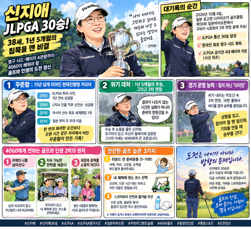 38세 신지애, 1년 5개월 침묵 깨고 JLPGA 30승 대기록! 영구 시드·메이저 4관왕까지 인생 역전의 ....