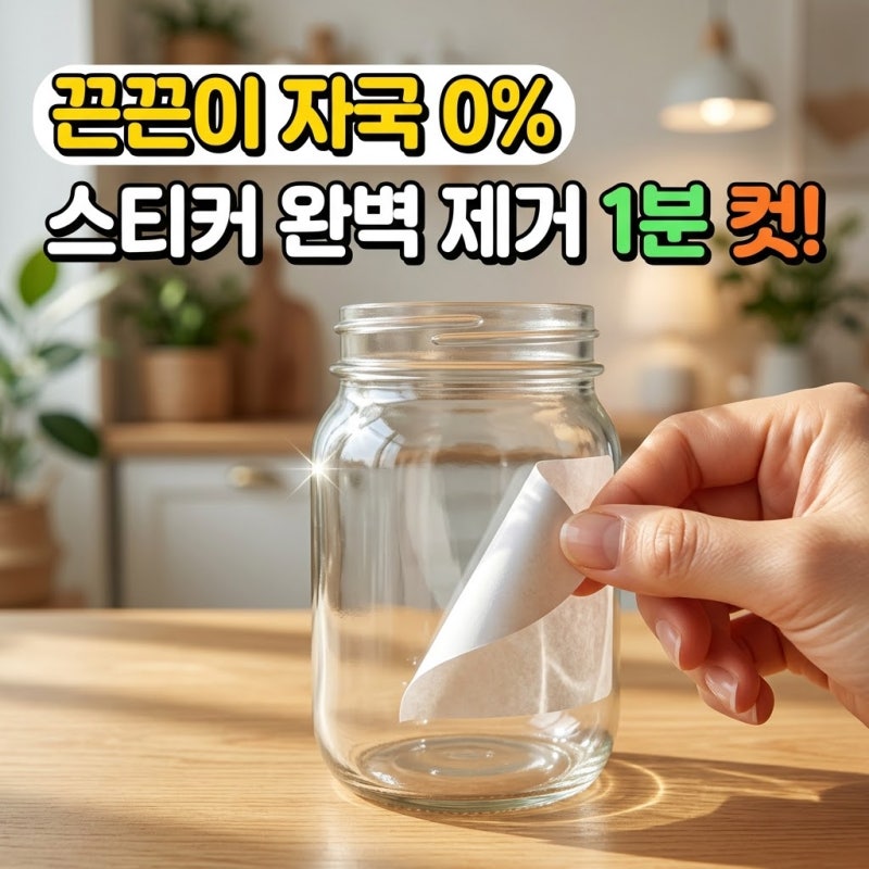 새 그릇 스티커부터 택배 송장까지! 끈끈이 자국 없이 말끔하게 흠집 없이 '1분 컷'으로 지우....